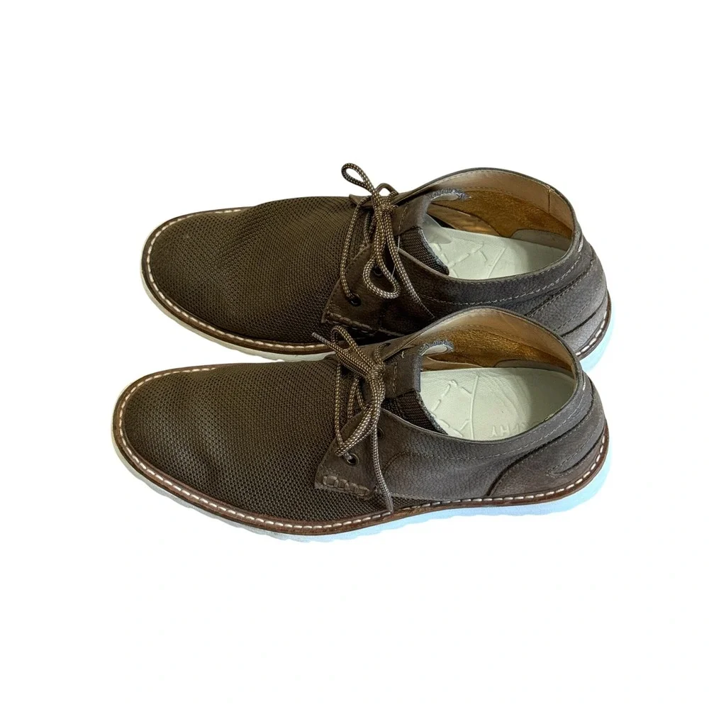 J Murphy by Johnston & Murphy Mens Brown Leather Knit Holden Chukka Boots Sz 10M